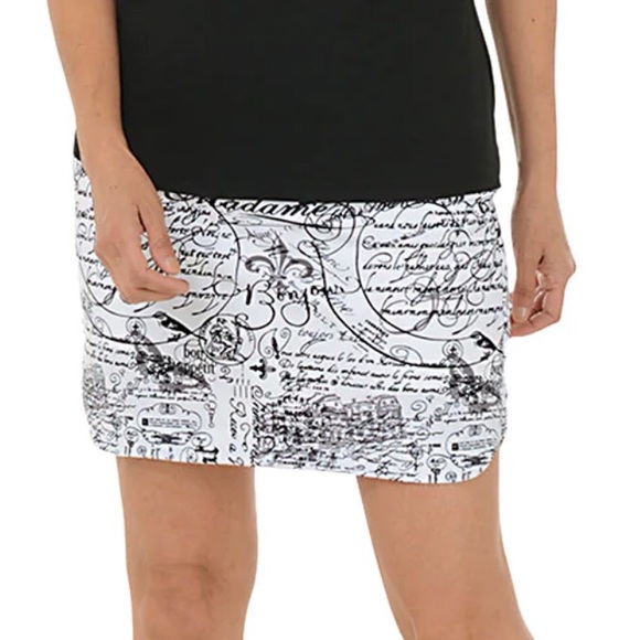 Breezes text fabric skort - Picture 2 of 7